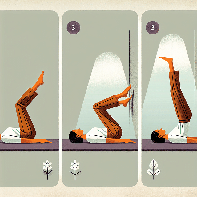 relaxing Legs-Up-The-Wall pose