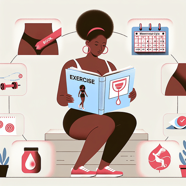 woman reading a book about exercise and menstrual health