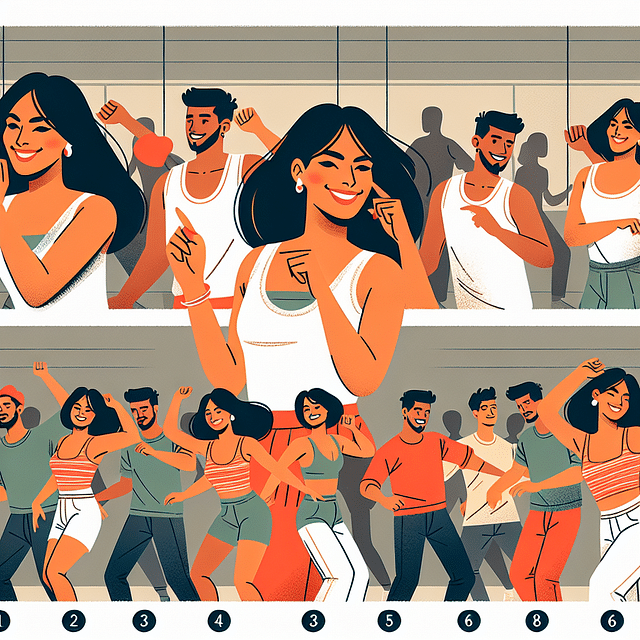 woman enjoying a high-energy dance class with friends