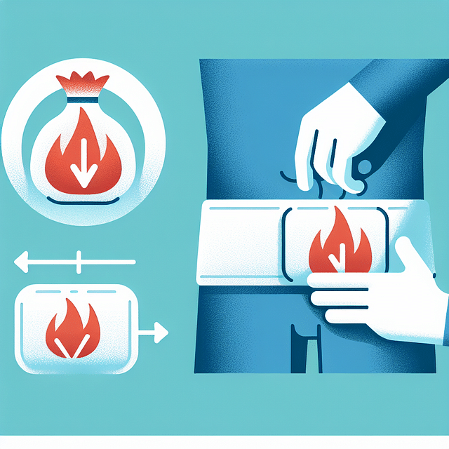 warm compress on lower abdomen