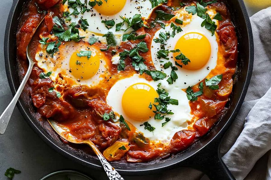 egg shakshuka dish